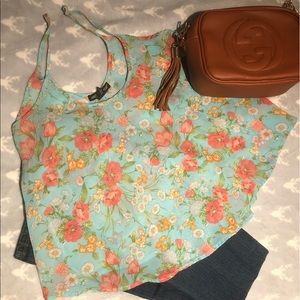 Floral Blue Tank